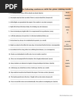 Linking Words Practice +keys PDF