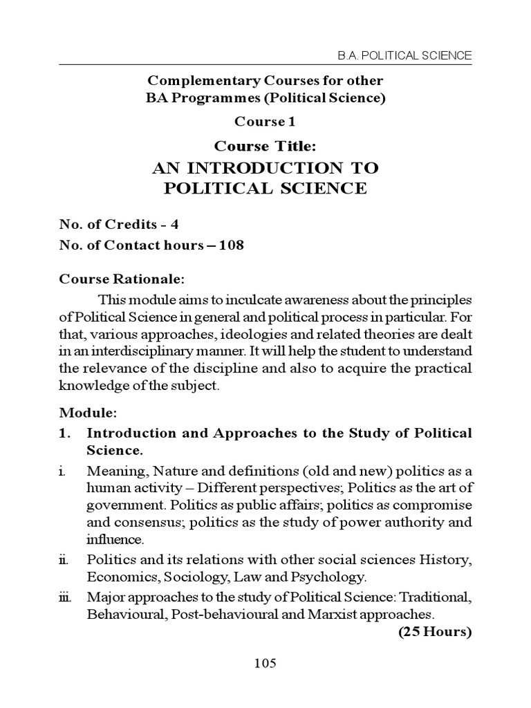 BA Political Science PDF | PDF