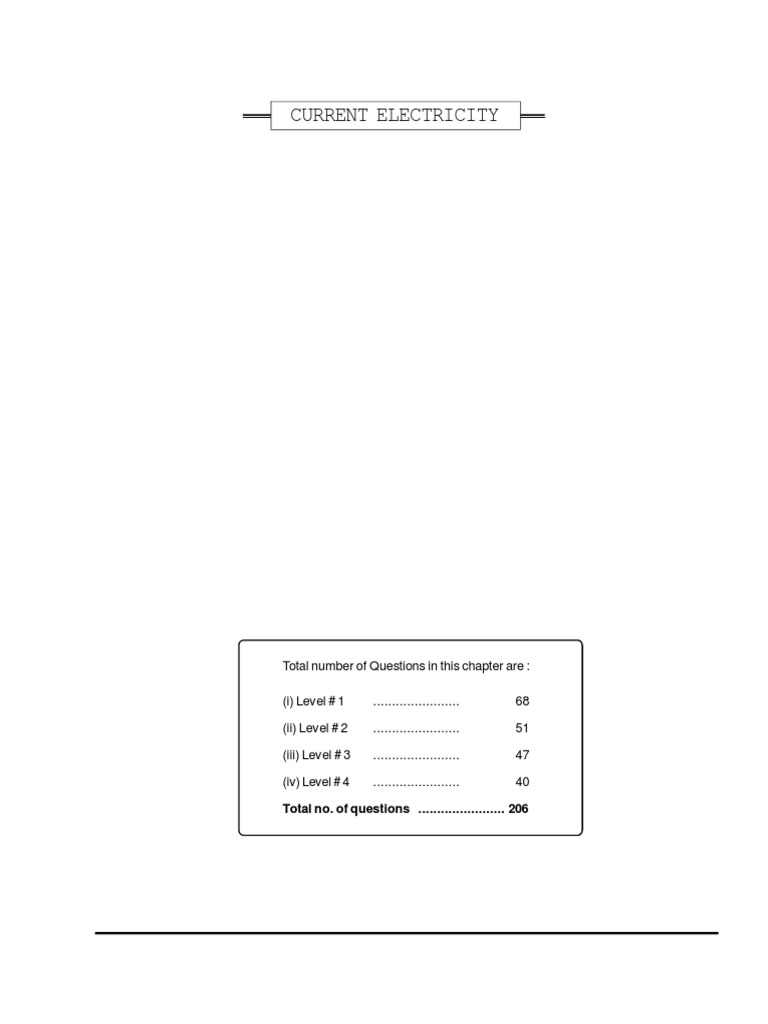 3 Current Electricity Ex 1 & 2 Module4 PDF Electrical