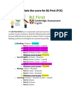 How To Calculate The Score For B2 First