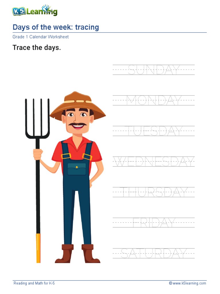 Grade 1 Days of Week A PDF | PDF