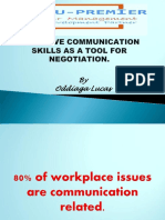 Effective Communication Skills As A Tool For Negotiation PDF