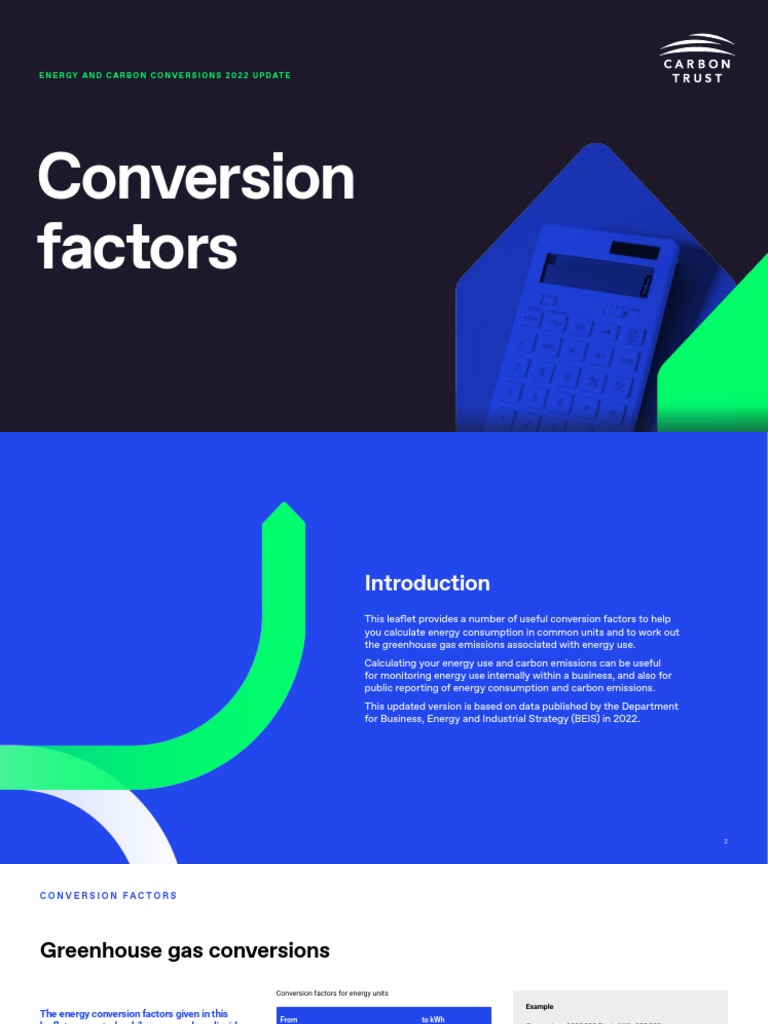 Conversion Factor Introductory Guide | PDF
