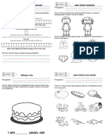 Quarter 1 Week 1 Kindergarten School Based Worksheets