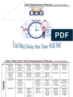 1.8 Time Table (Fall 2022) - W.E.F. 19-01-2023 PDF