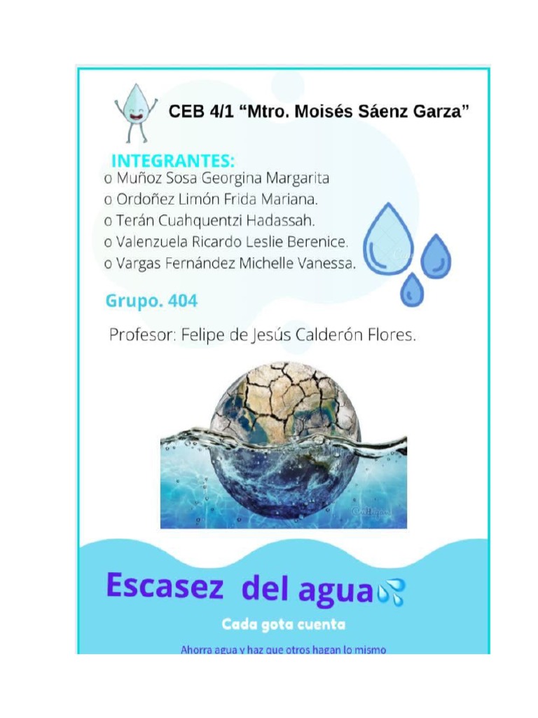 Causas y Consecuencias de la Escasez de Agua | PDF | Agua | Alimentos