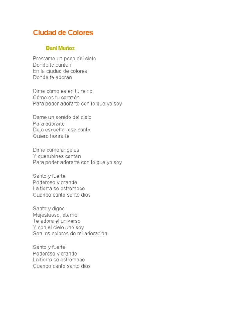 Letra Ciudad de Colores | PDF