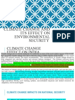 Climate Change and Its Effect On Environmental Security