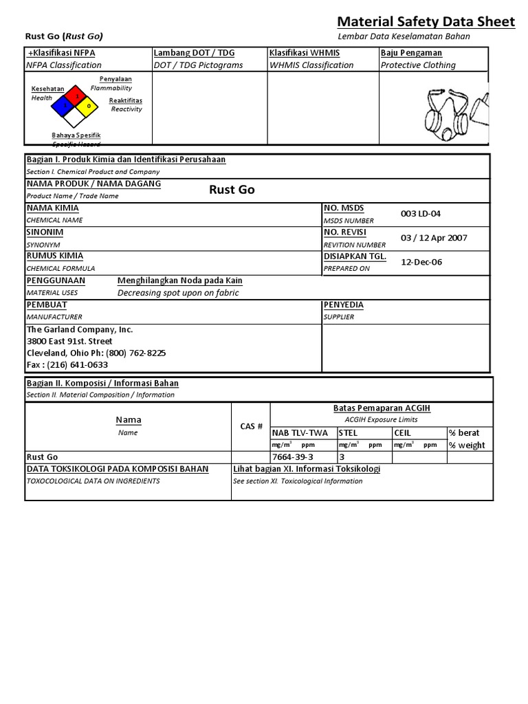 MSDS - Rust Go - OK PDF | PDF