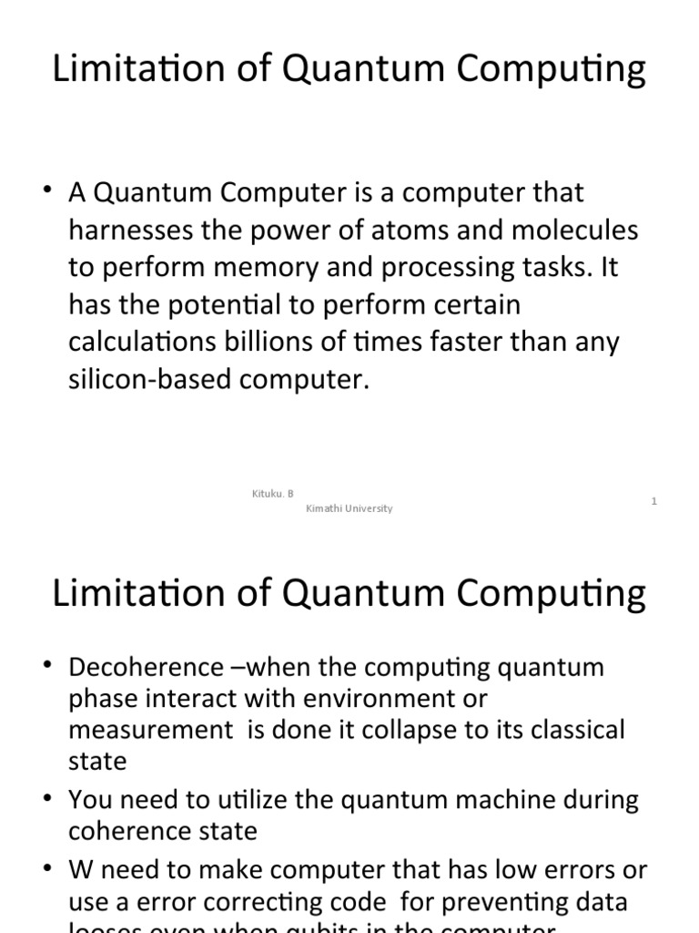 Quantum Computing Challenges | PDF