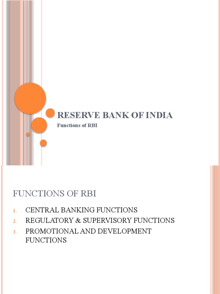 Functions of rbi pdf