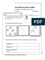 Multiples and Factors Worksheet PDF