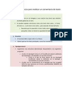 Consejos para Comentario de Texto PDF