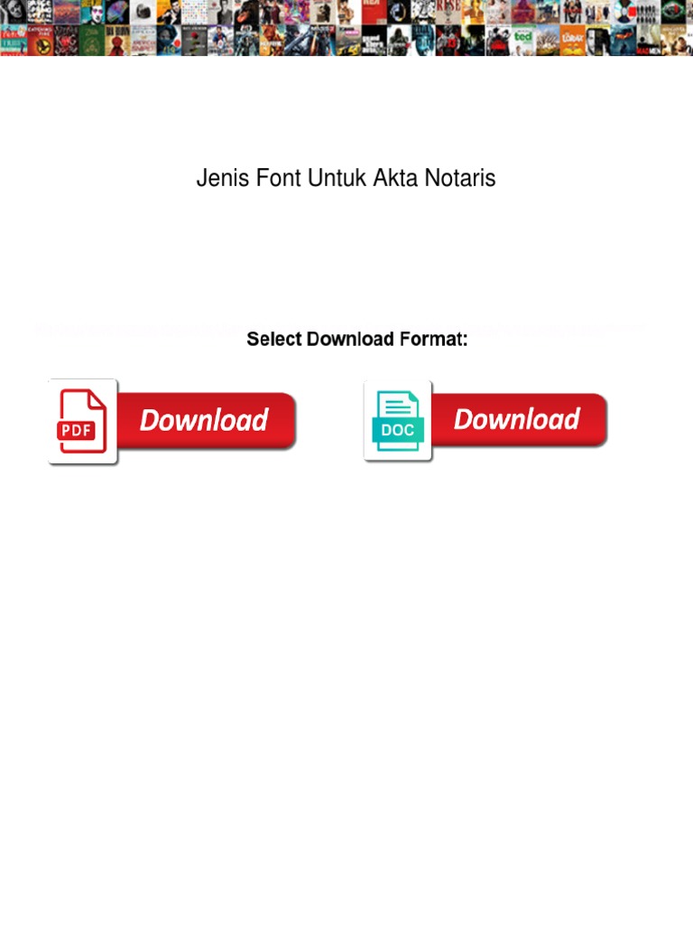 Jenis Font Untuk Akta Notaris | PDF