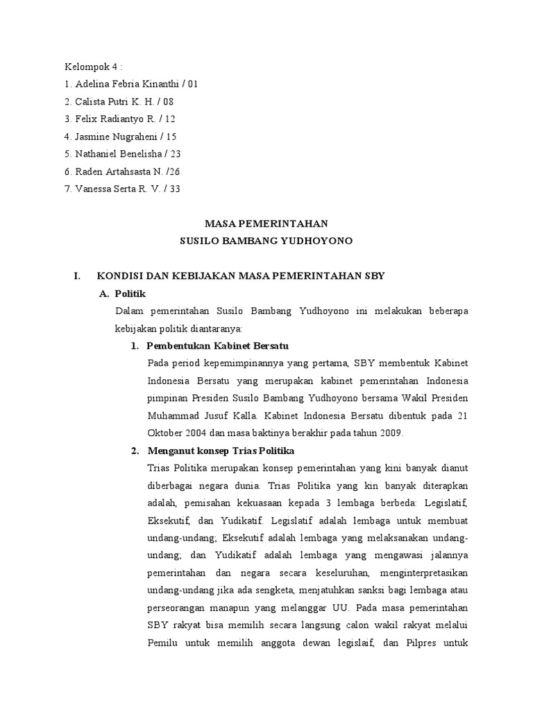 Kebijakan dan Peristiwa Era SBY 2004-2014 | PDF | Pengelolaan Keuangan ...
