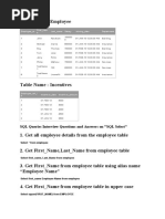 SQL Practice Sheet For Interview