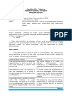 Personal Administration - Nature of The Personnel Problems, Spoils, Merit, Bureaucratic, Aristocratic and Democratic System - Ok PDF