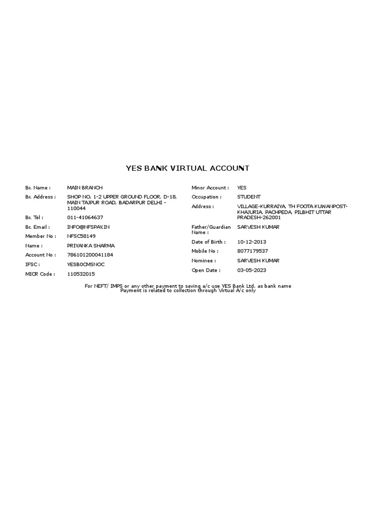 Passbook Front Page PDF PDF