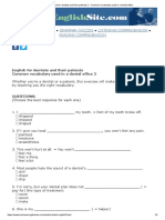 English For Dentists and Their Patients 2 - Common Vocabulary Used in A Dental Office PDF