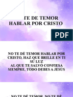 No Te de Temor Hablar Por Cristo