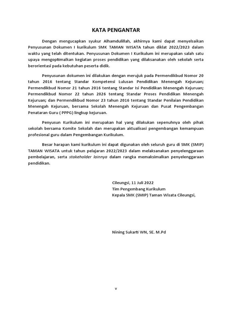 Kata Pengantar | PDF