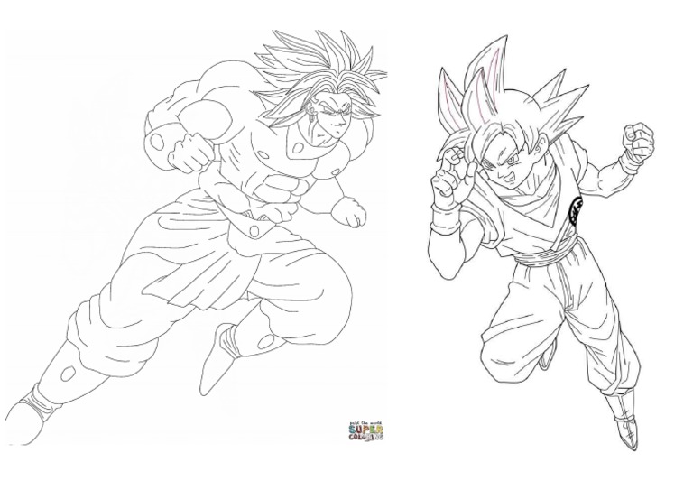 Portada de un PDF con dibujos para colorear de Dragon Ball