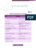 NEET Syllabus: Complete Physics, Chemistry & Biology