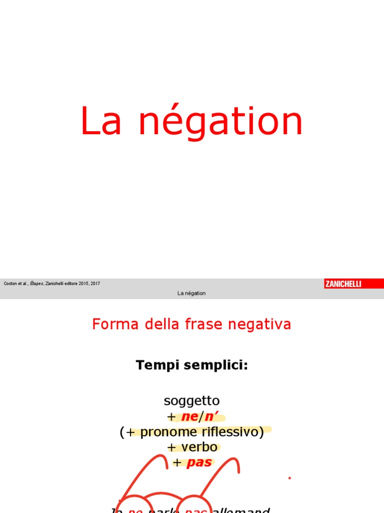 La négation en français | PDF