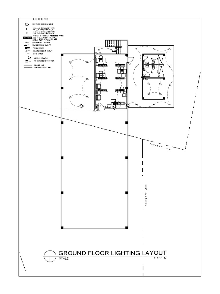 Ground Floor Lighting Layout Legend PDF