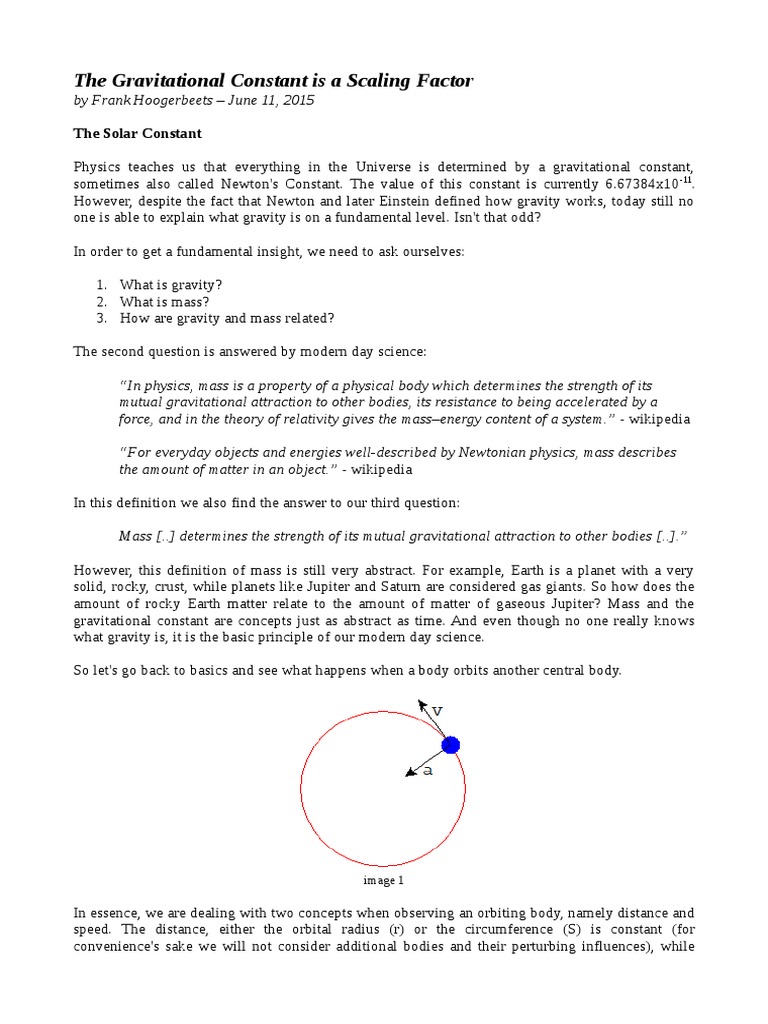 The gravitational constant is a scaling pdf pdf