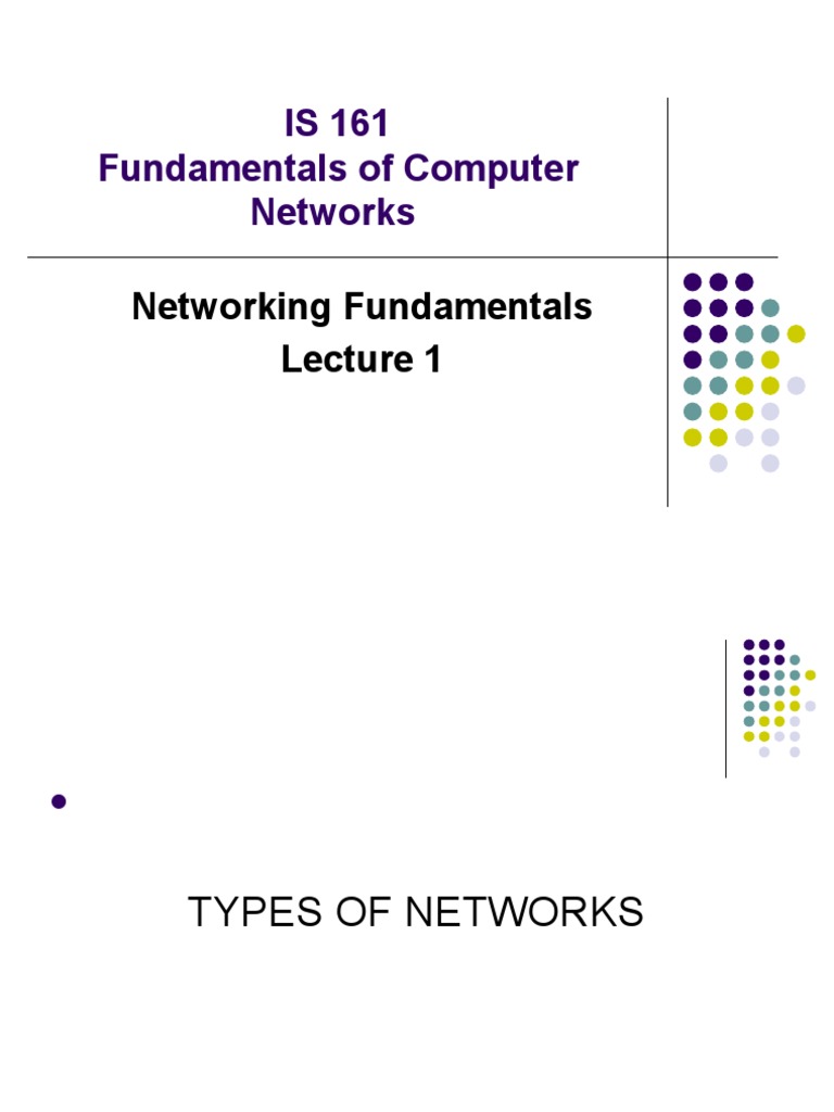 Lecture 1 Networking Fundamentals Revised | PDF