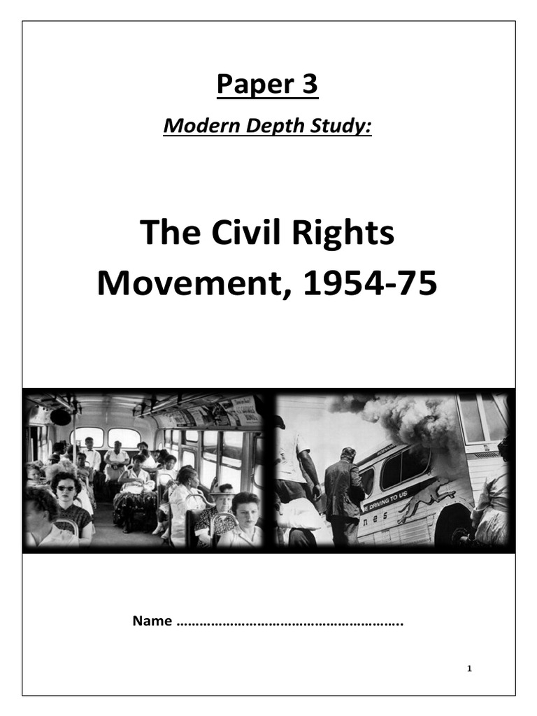 Civil Rights Movement Study Guide 1954-75 | PDF