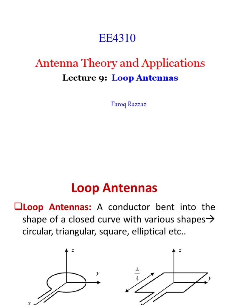 Loop Antennas: Theory and Design Insights | PDF