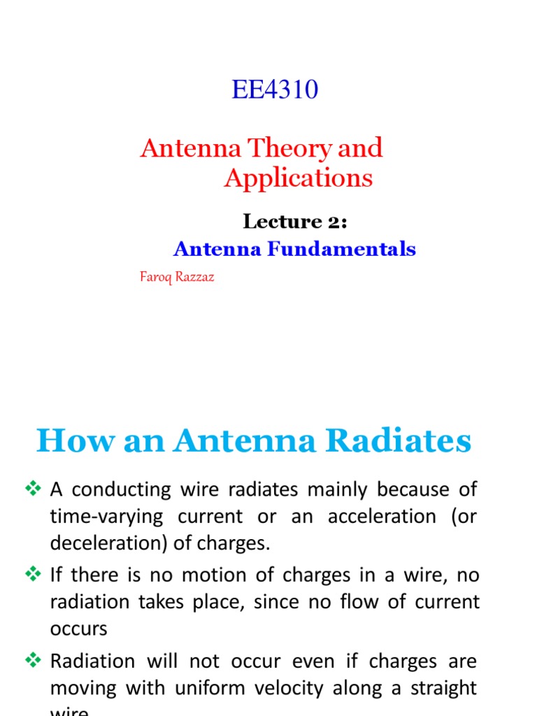 Antenna Radiation Fundamentals Explained | PDF