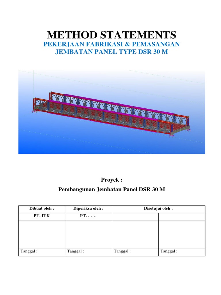 Metode Fabrikasi Jembatan DSR 30 M | PDF