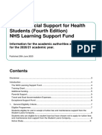 Nhs Financial Support For Health Students 4th Edition Learning Support Fund 2020 To 2021 PDF