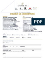 Dossier de Candidature PDF