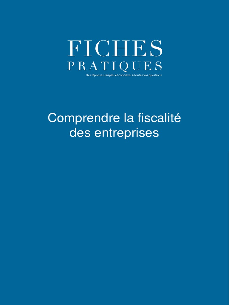 Guide complet sur la fiscalité des entreprises | PDF | Taxe d ...