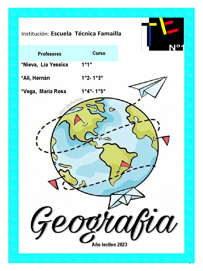 CUADERNILLO GEOGRAFIA PRIMER AÑO 2023 Enet | PDF | Placas tectónicas ...