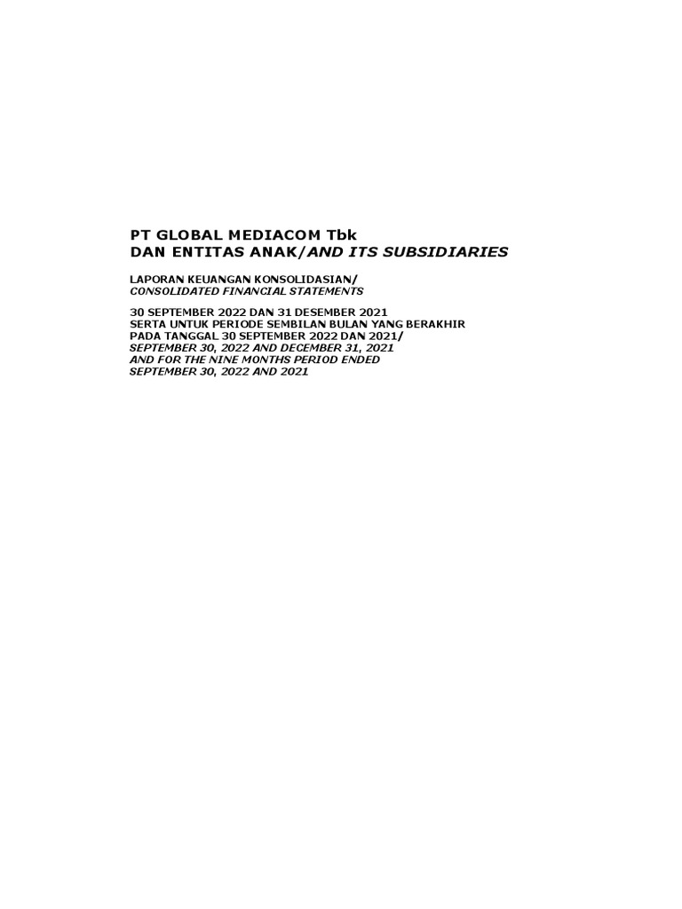 Unaudited FS BMTR 30 September 2022 PDF | PDF