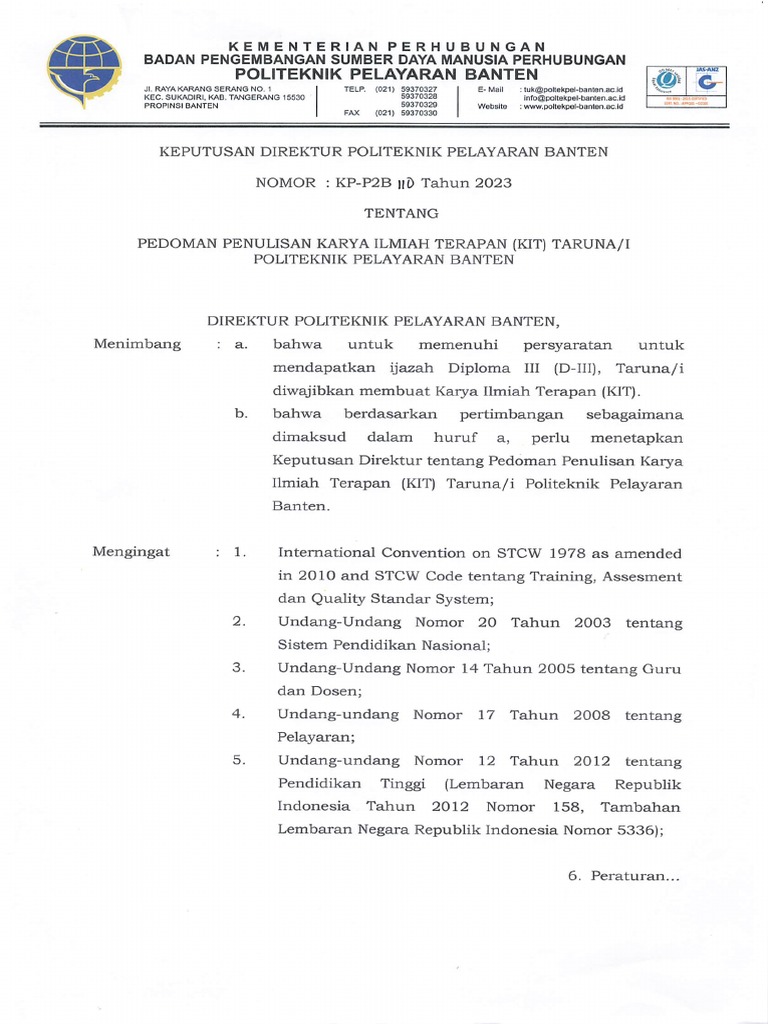 Sk Pedoman Penyusunan Kit Revisi Pdf