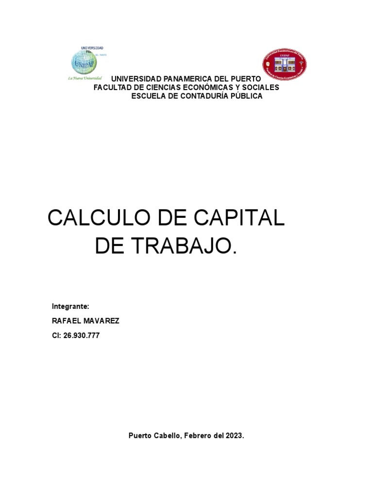 Cómo Se Realiza El Cálculo Del Capital de Trabajo | PDF | Capital de