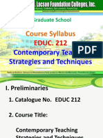 01 Presentation Lugtu Course Syllabus Contemporary