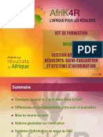 Kit de Formation Module 7 Gestion Axée Sur Les Résultats - Suivi-Évaluation Et Système D'information PDF