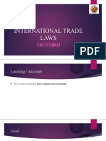 INTERNATIONAL TRADE LAWS AND REGIONAL TRADE AGREEMENTS