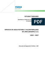 Estudio Tarifario SEDAPAL PDF