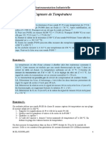 Capteurs de Température Exercices PDF