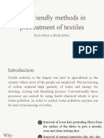 Ecofriendly Methods of Pre Treatment Textile Processing