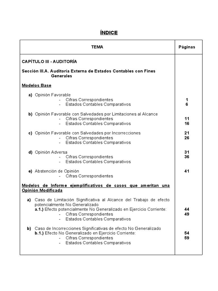 Modelos Auditoría de EECC Con Fines Generales. Base y Algunos Ejemplos ...