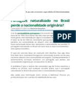 Perda Da Nacionalidade Portuguesa - Nov 2021 PDF